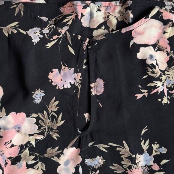 Soprano Black Floral Shift Dress Size S - Picture 4 of 5